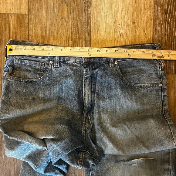 VTG 90s Unionbay Wide Leg Baggy Jeans Mens 34x32 Grunge Faded Skater Hong Kong - Picture 10 of 11